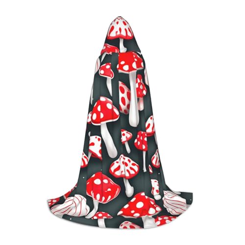 axzttupy Umhang mit Kapuze und Pilzdruck, Unisex, in voller Länge, für Zauberer, Weihnachten, Karneval, Halloween, Cosplay axzttupy Umhang mit Kapuze und Pilzdruck, Unisex, in voller Länge, für Zauberer, Weihnachten, Karneval, Halloween, Cosplay von axzttupy