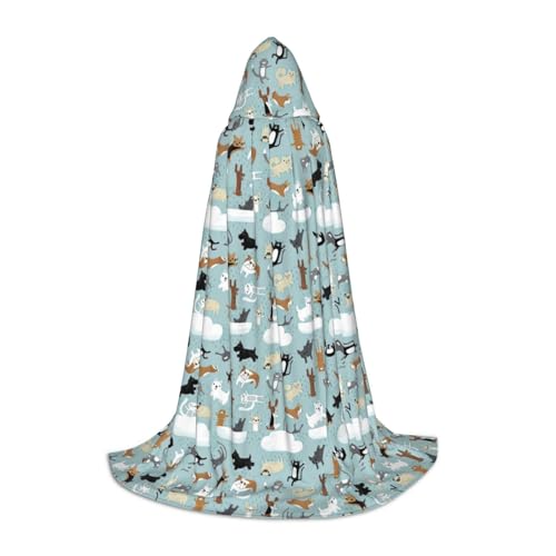 axzttupy Umhang mit Kapuze und Regenkatzen und Hunden, Unisex, für Zauberer, Weihnachten, Karneval, Halloween, Cosplay axzttupy Umhang mit Kapuze und Regenkatzen und Hunden, Unisex, für Zauberer, Weihnachten, Karneval, Halloween, Cosplay von axzttupy