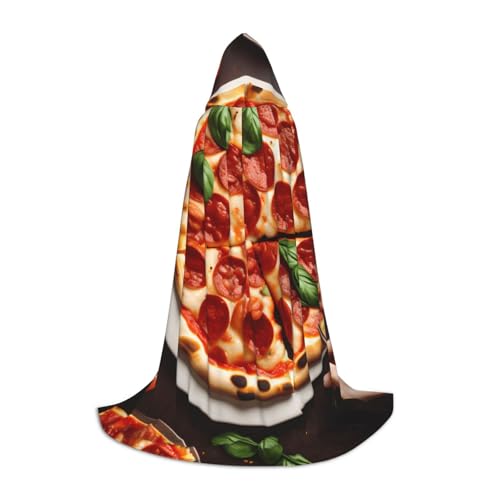 axzttupy Umhang mit Pizza-Lebensmittel-Aufdruck, Unisex, mit Kapuze, für Zauberer, Weihnachten, Karneval, Halloween, Cosplay axzttupy Umhang mit Pizza-Lebensmittel-Aufdruck, Unisex, mit Kapuze, für Zauberer, Weihnachten, Karneval, Halloween, Cosplay von axzttupy