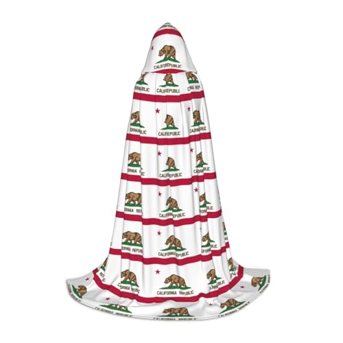 axzttupy Umhang mit kalifornischer Staatsflagge, Unisex, mit Kapuze, volle Länge, für Zauberer, Weihnachten, Karneval, Halloween, Cosplay axzttupy Umhang mit kalifornischer Staatsflagge, Unisex, mit Kapuze, volle Länge, für Zauberer, Weihnachten, Karneval, Halloween, Cosplay von axzttupy
