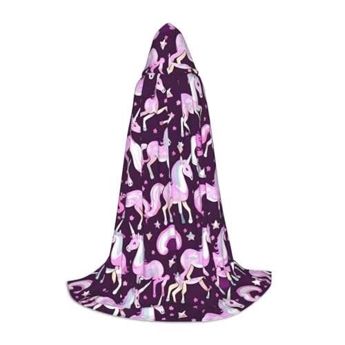axzttupy Unisex Kapuzenumhang mit Einhörnern, rosa Druck, für Zauberer, Weihnachten, Karneval, Halloween, Cosplay axzttupy Unisex Kapuzenumhang mit Einhörnern, rosa Druck, für Zauberer, Weihnachten, Karneval, Halloween, Cosplay von axzttupy
