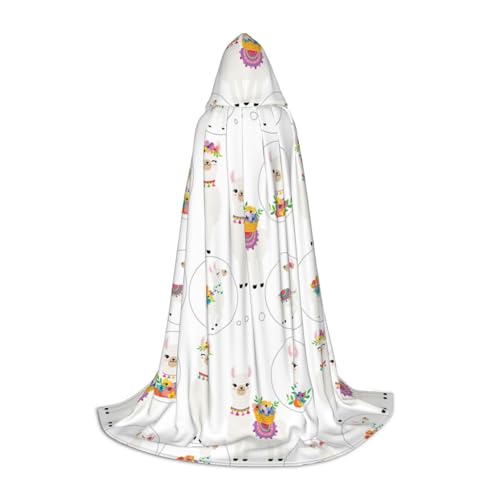 axzttupy Unisex Kapuzenumhang mit Lama-Druck, für Zauberer, Weihnachten, Karneval, Halloween, Cosplay axzttupy Unisex Kapuzenumhang mit Lama-Druck, für Zauberer, Weihnachten, Karneval, Halloween, Cosplay von axzttupy