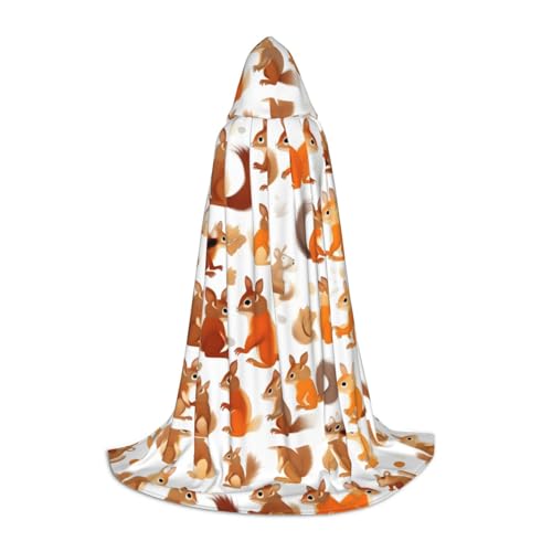 axzttupy Unisex Kapuzenumhang mit süßem Eichhörnchen-Druck, für Zauberer, Weihnachten, Karneval, Halloween, Cosplay axzttupy Unisex Kapuzenumhang mit süßem Eichhörnchen-Druck, für Zauberer, Weihnachten, Karneval, Halloween, Cosplay von axzttupy