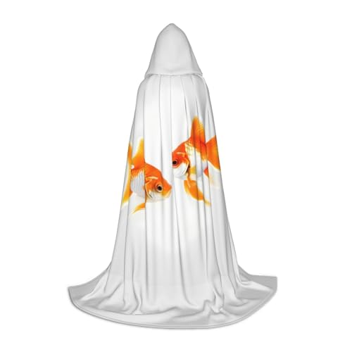 axzttupy Unisex Kapuzenumhang mit süßem Goldfisch-Druck, für Zauberer, Weihnachten, Karneval, Halloween, Cosplay axzttupy Unisex Kapuzenumhang mit süßem Goldfisch-Druck, für Zauberer, Weihnachten, Karneval, Halloween, Cosplay von axzttupy