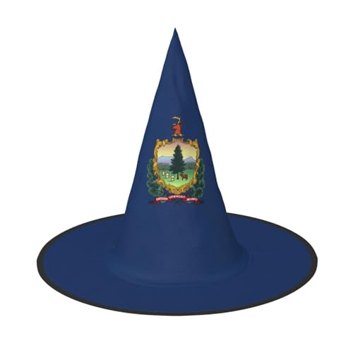 axzttupy Vermont Staatsflagge Druck Halloween Hexenhut Unisex Karneval Kostüm Zubehör Partys Cosplay und Festlich axzttupy Vermont Staatsflagge Druck Halloween Hexenhut Unisex Karneval Kostüm Zubehör Partys Cosplay und Festlich von axzttupy