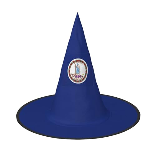 axzttupy Virginia State Flag Print Halloween Hexenhut Unisex Karneval Kostüm Zubehör Partys Cosplay und Festlich axzttupy Virginia State Flag Print Halloween Hexenhut Unisex Karneval Kostüm Zubehör Partys Cosplay und Festlich von axzttupy