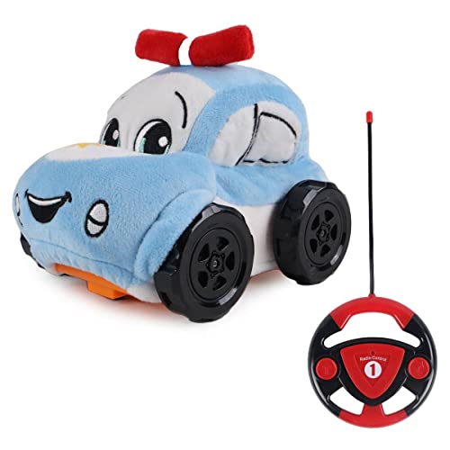 BABY CHALLENGE - Plüschauto - Mein erstes Fahrzeug - 051041 - Ferngesteuertes Auto - Blau - Maschinenwaschbar - 1/24 - Batterien Nicht enthalten - Stoff und Kunststoff - Ab 18 Monaten. von BABY CHALLENGE