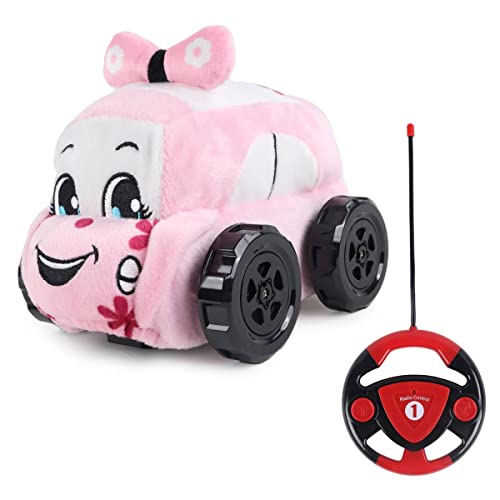 BABY CHALLENGE - Van Peluche - Mein erstes Fahrzeug - 051044 - Ferngesteuertes Auto - Rosa - Maschinenwaschbar - 1/24 - Batterien Nicht enthalten - Stoff und Kunststoff - Ab 18 Monaten von BABY CHALLENGE