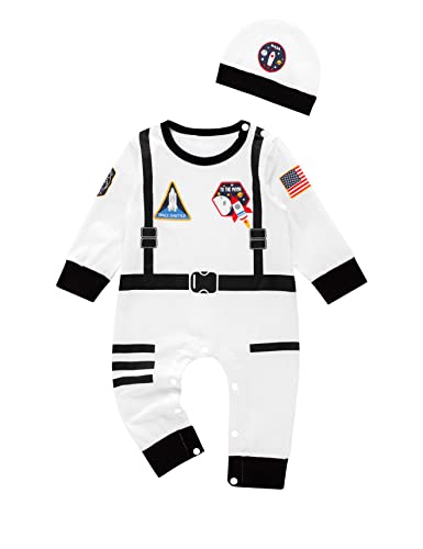 bakjuno Halloween Kostüm Uniform Baby Jungen Mädchen mit Hut Astronaut 18-24 Monate von bakjuno