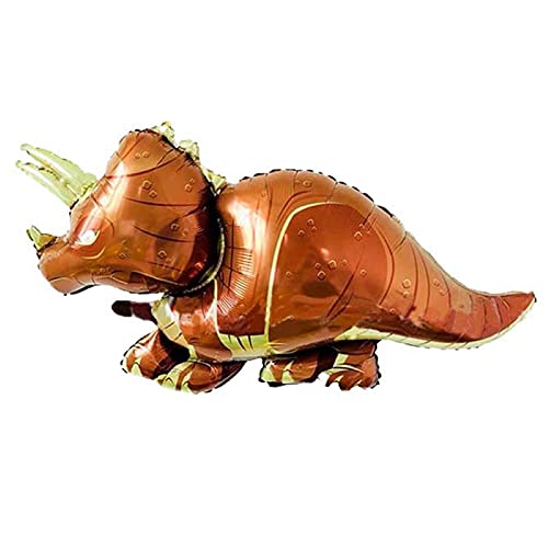 ballonfritz® Dinosaurier Ballon - XXL Dino Triceratops Luftballon 110x60x25cm als Geburtstagsgeschenk, Party-Deko oder Überraschung für den Kindergeburtstag von ballonfritz