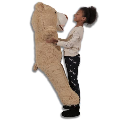 Bananair - Plüschtier Teddybär (100 cm bis 340 cm) in 5 Farben erhältlich (Beige – Grau – Braun – Weiß – Rosa) Immense Bär Geschenke Spielzeug Weihnachten ... (Beige, 130 cm) von bananair