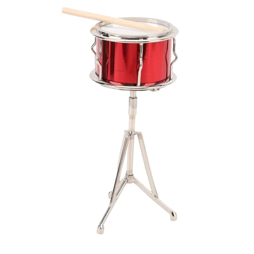 Miniatur-Snaredrum, Miniatur-Trommelspielzeug, Kleines Trommelmodell, Miniatur-Puppenhaus-Trommelmodell mit Trommelstock, Mini-Percussion-Musikinstrument, Trommelornament von banapoy