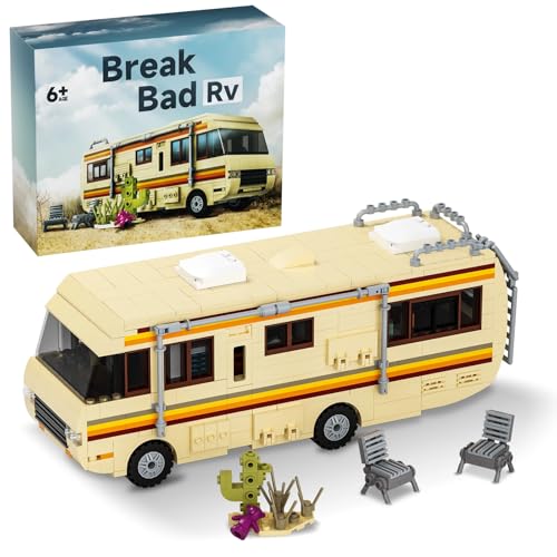 barweer Breaking Bad Klemmbausteine,City Food Truck Baustein, Auto Bus Modell Geschenke für Erwachsene und Kinder（749 Teile） von barweer