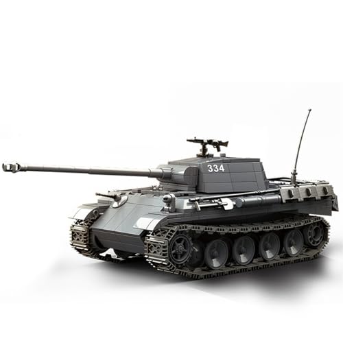 barweer Deutscher Mittlerer Panzer Panther Ausfuhrung G Sd-Kfz-171 Klemmbaustein, Militär WW2 Panzer Modell Bausteine Set, Sammlung Geschenk für Erwachsene und Männer (1776 Teile) von barweer