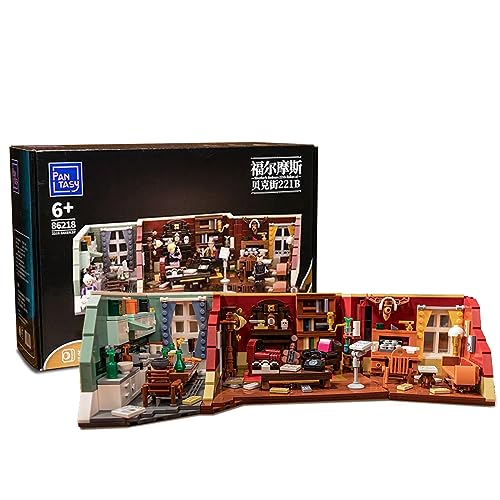 barweer Holmes Wohnung 221B Baker Street Haus Bausteine Set,Architecture MOC Modular Buildings,Ideas Geschenk Klemmbausteine Haus für Erwachsene (1108 Teile),Pantasy 86218 von barweer