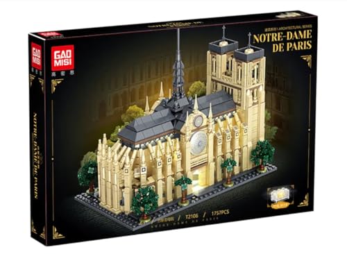 barweer Klemmbausteine Haus Notre Dame de Paris Architecture Häuser Bausteine Modell Bausatz, Stadthaus Architektur Gebäude House Modular Building Set für Erwachsene und Kinder (1757 Teile) von barweer