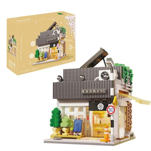 barweer Klemmbausteine Japan Summer Café Set,Japanese City Store Haus häuser House Architecture, MOC Modular Buildings für Erwachsene,C66006W (1116 Teile) von barweer