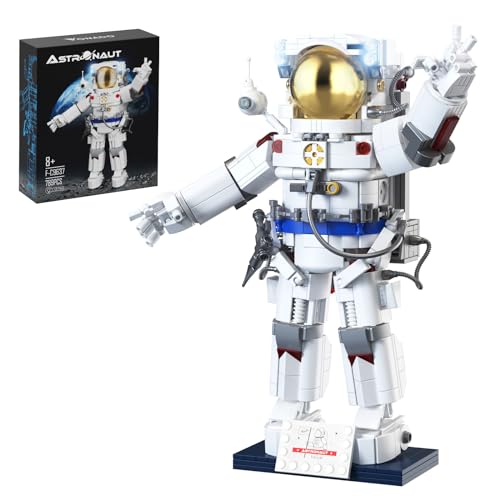 barweer Klemmbausteine Space Astronaut Bausteine Set,Technik Weltraum Astronaut Modell Heimdekoration Sammlerstück für Erwachsene und Kinder (789 Teile) von barweer