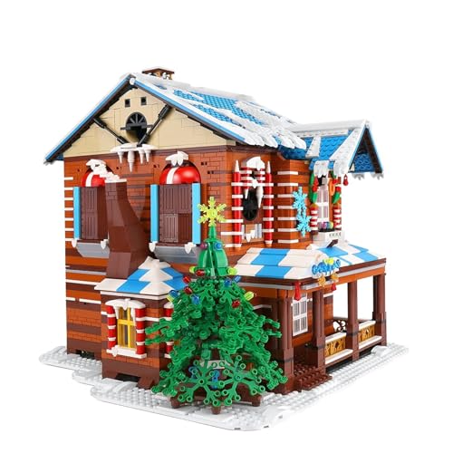 barweer Klemmbausteine Weihnachten Haus Weihnachtsbaum Bausteine,Mould 16011 Christmas Adventskalender 2023 Winter Groß Häuser Modular Buildings,Weihnachtshaus für Erwachsene von barweer