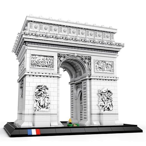 barweer L'Arc de Triomphe Klemmbausteine Haus Architecture Häuser Bausteine Modell Bausatz, Stadthaus Architektur Gebäude House Modular Building Set für Erwachsene und Kinder (3718 Teile) von barweer