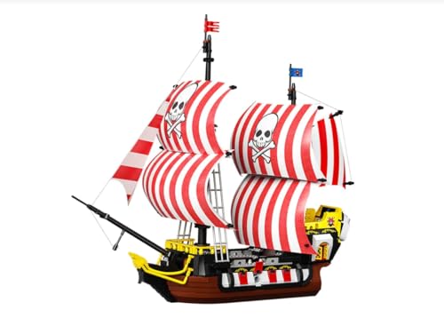 barweer Mini Steine Piratenschiff Technik Klemmbausteine, Black Beard Pirateship Schiff Segelschiff Buildings Modell, Modellschiff Sammlung Geschenk für Erwachsene (1036 Teile) von barweer