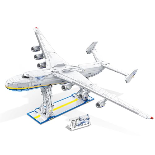 barweer Technik 1/84 Antonov An-225 Mriya Transport Klemmbausteine, Militär Flugzeug Klemmbausteine,WW2 Groß Transporter Modelle für Sammler,Hubschrauber Bausteine für Erwachsene,57014 (5350 Teile) von barweer