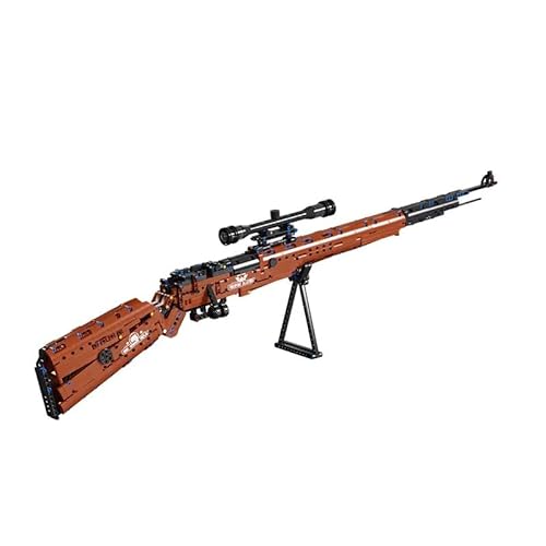 barweer Militär Technik 98K Sniper Rifle Klemmbausteine Bausteine Set mit Schussfunktion, Technik Gewehr Bausatz für Erwachsene （903 Teile） von barweer