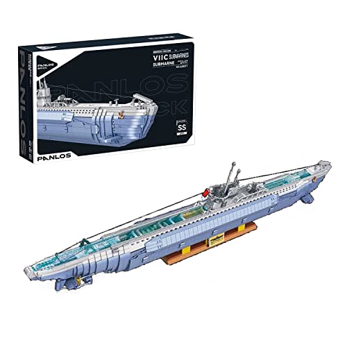 barweer UBoot Submarine Schiff Bausteine, Military U Boot Schiffe Modular Buildings Modellbausatz Set für Erwachsene, Flugzeugträger Klemmbausteine Technik, Panlos 628011 (6112 Teile) von barweer