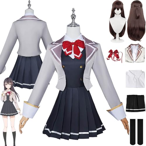 bbganlian Anime Alya Sometimes Hides Her Feelings in Russian Cosplay Kostüm Outfit Suou Yuki Uniform Komplettes Set Halloween Party Karneval Dress Up Anzug mit Perücke für Frauen (XXL) von bbganlian