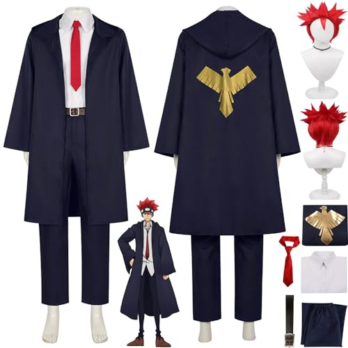 bbganlian Anime Charakter Dort Barrett Cosplay Kostüm Outfit Mashle Magic and Muscles Uniform Komplettes Set Halloween Party Karneval Dress Up Anzug mit Perücke für Männer Jungen (M) von bbganlian