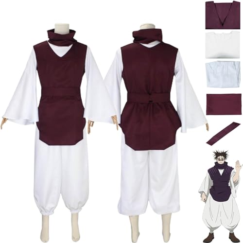 bbganlian Anime Jujutsu Kaisen Choso Cosplay Kostüm Outfit Fushiguro Toji Gojo Satoru Uniform Jacke Hosen Komplettes Set Halloween Karneval Party Dress Up Anzug für Männer Jungen (L) von bbganlian