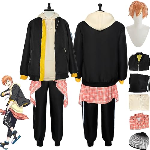 bbganlian Projekt Sekai Bunte Bühne Shinonome Akito Cosplay Kostüm Outfit Spiel Charakter Uniform Komplettes Set Halloween Karneval Party Dress Up Anzug mit Perücke für Männer (M) von bbganlian