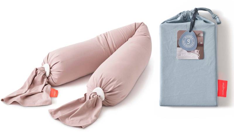 bbhugme Umstands- und Stillkissen inkl. Bezug, Dusty Pink/Eucalyptus von bbhugme