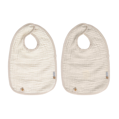 bébé jou® Lätzchen 2er Pack Pure Cotton Sand von bébé-jou