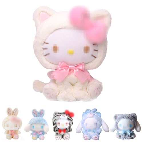 bechoanigel Kitty Plüsch Spielzeug, 23cm Kitty Plüschpuppen, Cartoon Charaktere Plüschpuppen, Kawaii Plush, Kinder Plüschtiere Home Dekoration fur Kinder Geburtstagsgeschenk (A) von bechoanigel