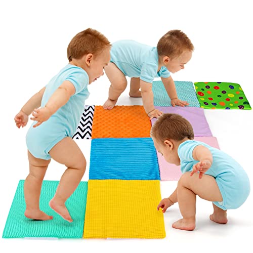 beetoy Sensorisches Spielzeug für Babys, 9-teiliges Sensory Tiles-Spielzeug für Autismus, Aktivitäten Motorische Fähigkeiten Besondere Bedürfnisse für Jungen und Mädchen, Sensorische Raumausstattung von beetoy