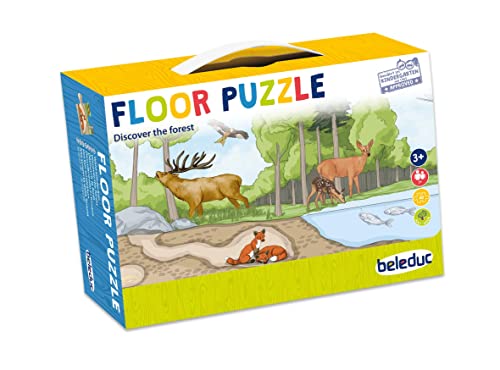 beleduc Bodenpuzzle Wald - Set mit 4 Kinder-Puzzles XL-Puzzle von Beleduc