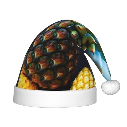 berbo Festliche Weihnachtsmütze für Kinder, weiches und warmes Weihnachtszubehör für Jungen und Mädchen (4-12 Jahre), Ananas von berbo