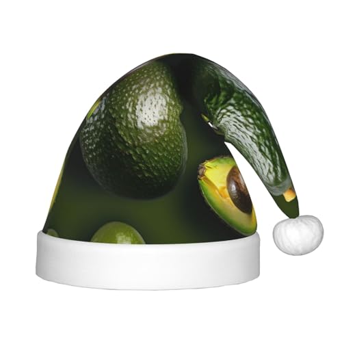 berbo Festliche Weihnachtsmütze für Kinder, weiches und warmes Weihnachtszubehör für Jungen und Mädchen (4-12 Jahre), Avocado-Frucht von berbo