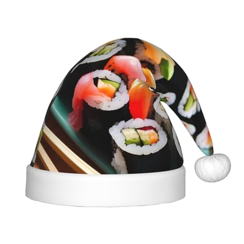 berbo - Weihnachtsmütze für Kinder, Weihnachtszubehör, weich, warm, für Jungen und Mädchen (4-12 Jahre), Sushi von berbo