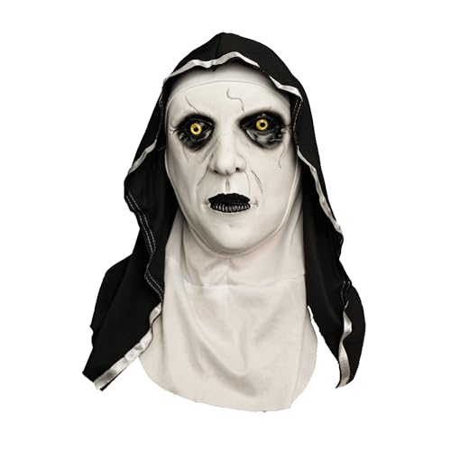 betty-7 Schaufler - Halloween Maske The Nun realistische Nonnen Latexmaske - Gruselige Vollkopfmaske - Hochwertiges Halloween-Kostüm für Damen & Herren - Gruselmaske für Horror-Fans, Partys & Events von betty-7