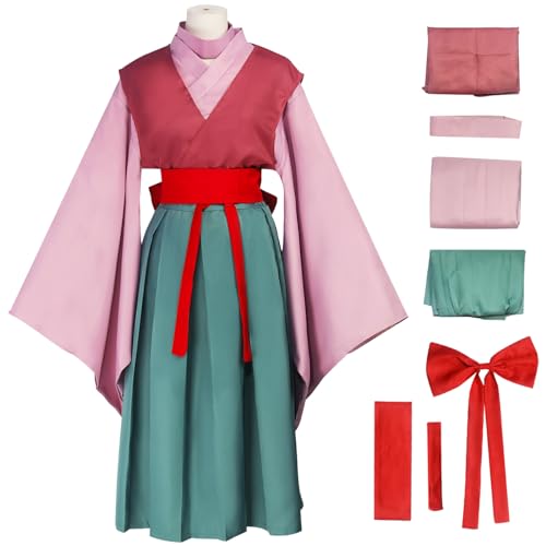 bi bi hou Alluka Cosplay Kostüm Set Anime Hunter X Hunter Verkleidung Alluka Zoldyck Cosplay Outfit Weihnachten Halloween Karneval Party Bühnenauftritt Kostüm Erwachsene von bi bi hou