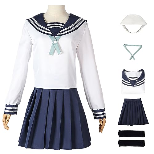 bi bi hou Amanai Riko Cosplay Kostüm Komplettes Set mit Perücke Anime Jujutsu Kaisen Cosplay Verkleidung Riko Amanai Cosplay Schuluniform Halloween Karneval Party Kostüm Erwachsene von bi bi hou