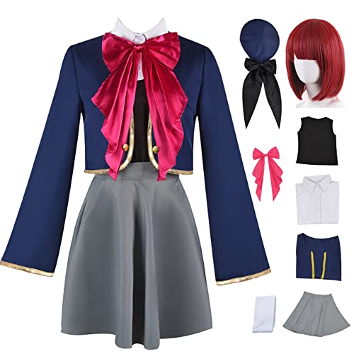 bi bi hou Arima Kana Cosplay Kostüm Komplettes Set mit Perücke Anime Oshi no Ko Cosplay Verkleidung Kana Arima Cosplay Uniform Halloween Karneval Party Bühnenauftritt Kostüm Erwachsene bi bi hou Arima Kana Cosplay Kostüm Komplettes Set mit Perücke Anime Oshi no Ko Cosplay Verkleidung Kana Arima Cosplay Uniform Halloween Karneval Party Bühnenauftritt Kostüm Erwachsene von bi bi hou