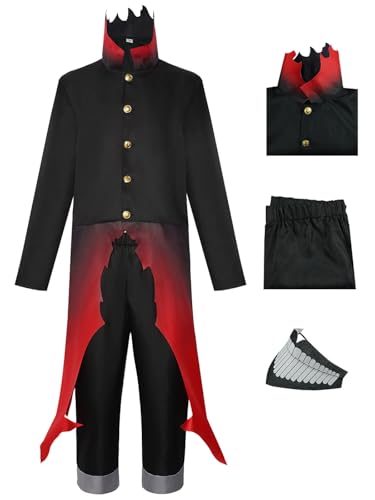 bi bi hou Dandadan Cosplay Takakura Ken Kostüm Set Anime Dan Da Dan Okarun Verkleidung Okarun Cosplay Uniform Weihnachtstag Halloween Karneval Party Bühnenauftritt Kostüm Erwachsene von bi bi hou