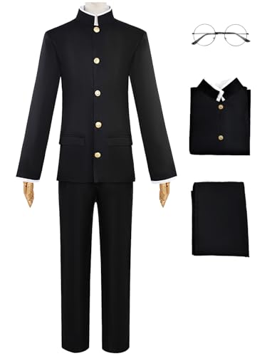 bi bi hou Dandadan Cosplay Takakura Ken Kostüm Set Anime Dan Da Dan Verkleidung Ken Takakura Cosplay JK Uniform Weihnachtstag Halloween Karneval Party Bühnenauftritt Kostüm von bi bi hou