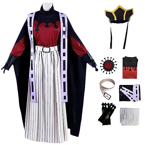 bi bi hou Douma Cosplay Kostüm Komplett mit Hüte und Perücke Anime Cosplay Kostüm Kimetsu no Yaiba Cosplay Kimono Halloween Karneval Party Performance Kostüm Erwachsene Unisex von bi bi hou