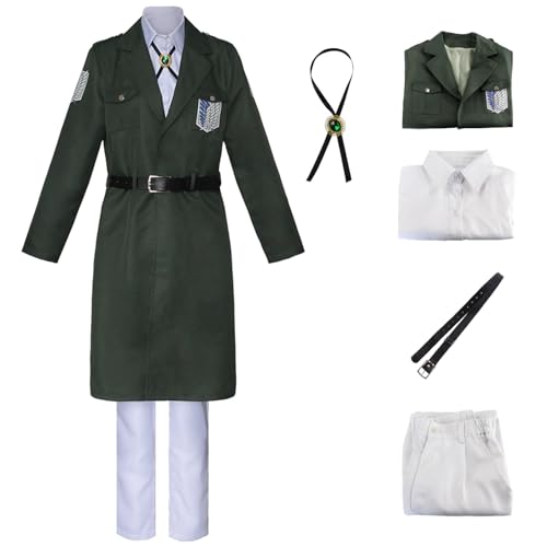 bi bi hou Eren Jaeger Cosplay Kostüm Jacke Anime AOT Season 4 Verkleidung Survey Corps Uniform Halloween Karneval Weihnachten Party Bühnenauftritt Kostüm für Erwachsene bi bi hou Eren Jaeger Cosplay Kostüm Jacke Anime AOT Season 4 Verkleidung Survey Corps Uniform Halloween Karneval Weihnachten Party Bühnenauftritt Kostüm für Erwachsene von bi bi hou