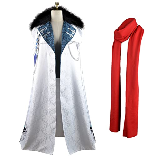 bi bi hou Genshin Impact Fatui Cosplay Kostüm Genshin Captain Doctor Regrator Childe Tartaglia Mantel Genshin Fatui Uniform Weihnachten Halloween Karneval Party Cosplay Costume von bi bi hou