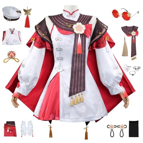 bi bi hou Genshin Impact Hutao Cosplay Kostüm Set mit Perücke Genshin Verkleidung Hu Tao New Skin Cosplay Uniform Weihnachtstag Halloween Karneval Party Bühnenauftritt Kostüm Erwachsene bi bi hou Genshin Impact Hutao Cosplay Kostüm Set mit Perücke Genshin Verkleidung Hu Tao New Skin Cosplay Uniform Weihnachtstag Halloween Karneval Party Bühnenauftritt Kostüm Erwachsene von bi bi hou